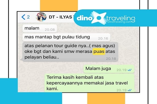 Testimonial Customer Dino Traveling 3