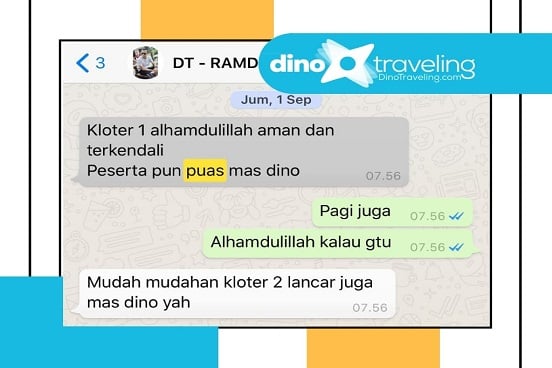 Testimonial Customer Dino Traveling 4