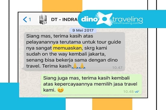 Testimonial Customer Dino Traveling 5