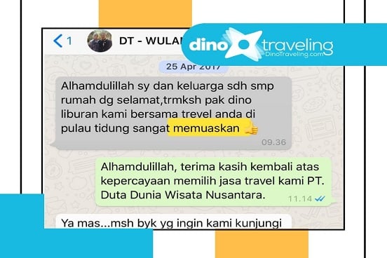Testimonial Customer Dino Traveling 6