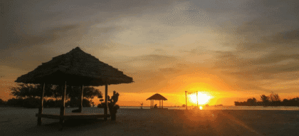 Sunrise Pantai Perawan Wisata Pulau Pari